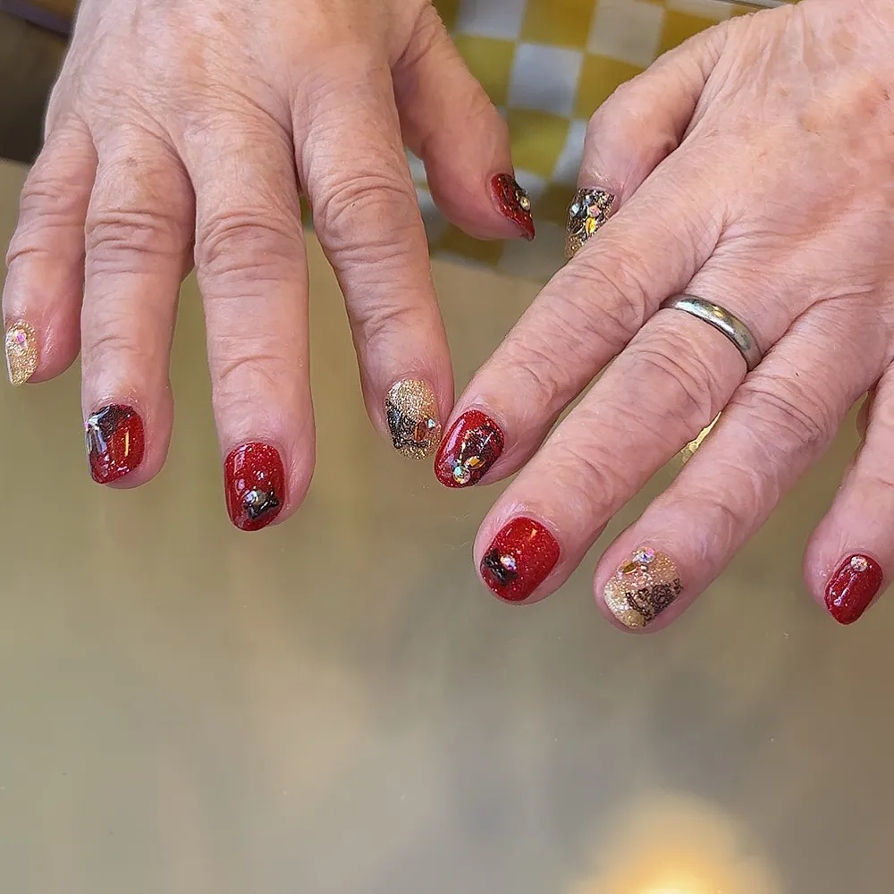 Design gel ド派手なレースデザイン♥️♥ ネイルサロン エスネイル Private Salon S.Nail